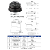 Рульовий набір KENLI KL-B332 1-1/8" конус 30.0, ZS 44/28.6  ZS 56/30 напівінтегрований, пром підшипник (100шт в ящику) доступно від 1 шт